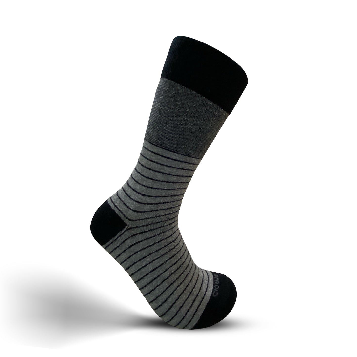 Classic Men Long Socks Stripe Black * Grey 1 Pair