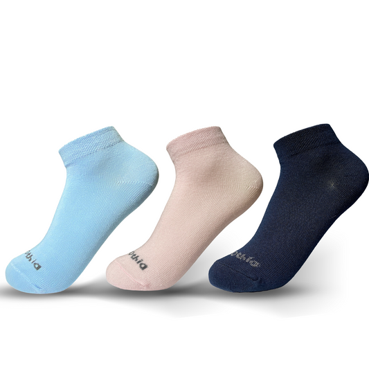 Basic Kids Girls (Navy - Offwhite - Light Blue) - Pack of 3