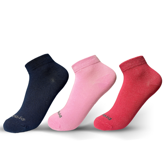 Basic Kids Girls (Navy - Rose - Fucia) - Pack of 3