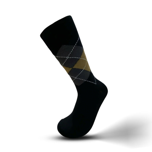 Classic Men Long Socks Scotch Black 1 Pair