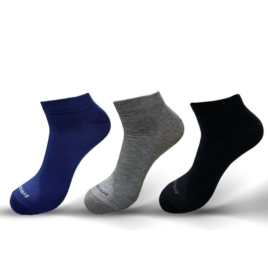 Sneaker Men Socks (Jeans - Grey Ml - Black) Pack of 3