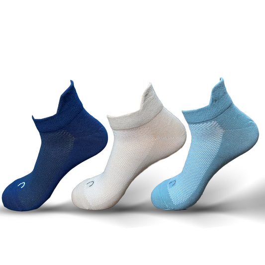 Sneaker Men Net Socks Mint - Cafe - Navy Pack of 3