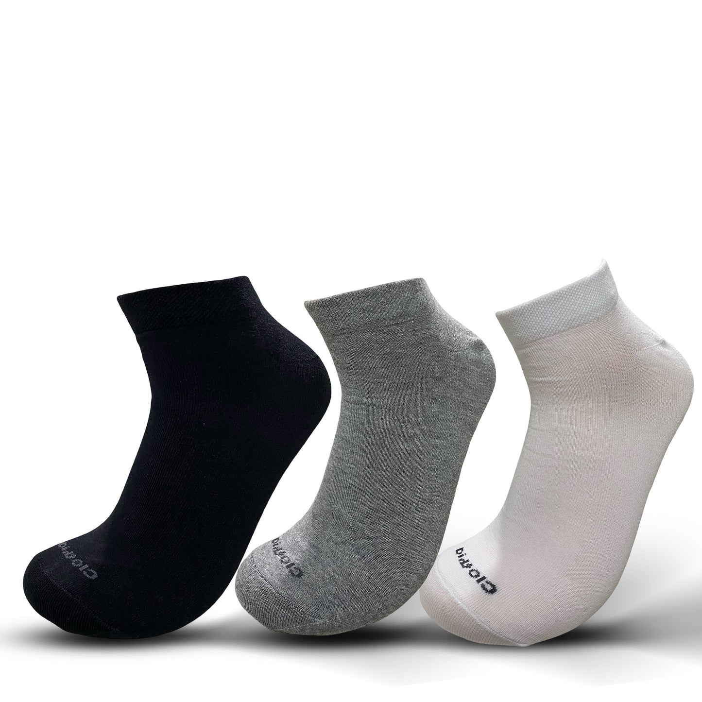 Sneaker Men Socks White - Grey Ml - Black Pack of 3