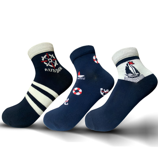 Boys 3-Pack Marine Socks