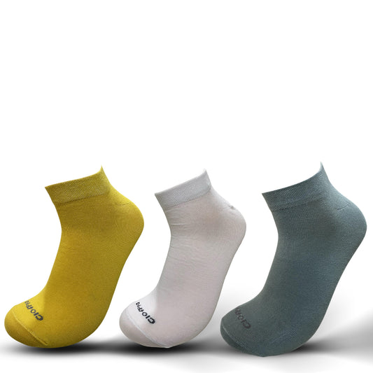 Sneaker Women Socks (Mint - Offwhite - Mustard) - Pack of 3