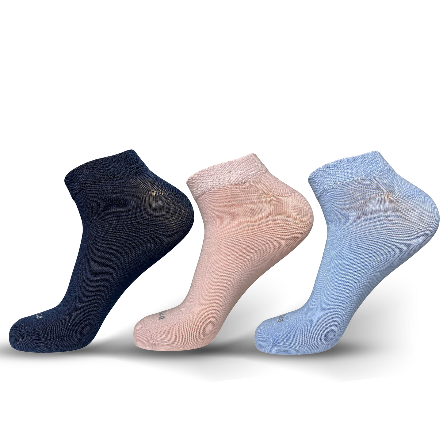Sneaker Women Socks (Navy - Rose - Light Blue) - Pack of 3
