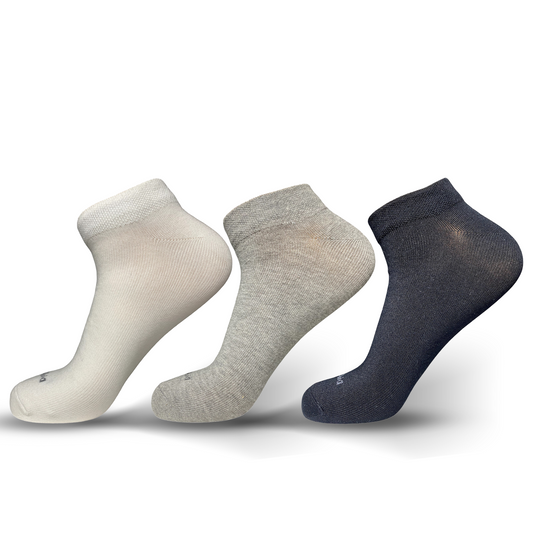 Sneaker Women Socks (Offwhite - Grey - Black) - Pack of 3